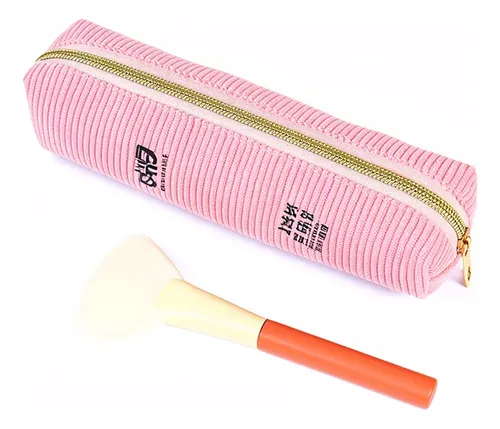 Cartuchera De Maquillaje Viajera Rosa Pequeña De Pana