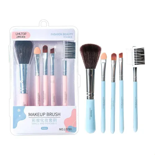 Set De Brochas De Maquillaje Portátil Lmltop 5 Pzs Juego De 5 Brochas De Maquillaje L0780