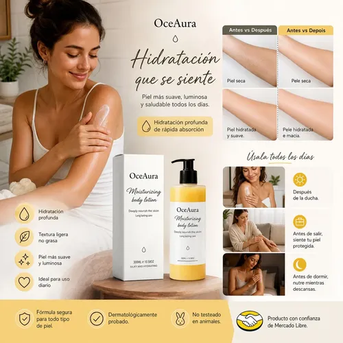 Loción Corporal Hidratante Oceaura Nutritiva Para Piel Seca