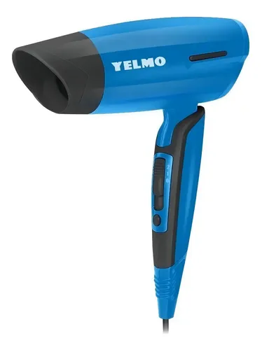 Secador Para Cabello 1400w Color Azul Yelmo Sc-3620 Plegable