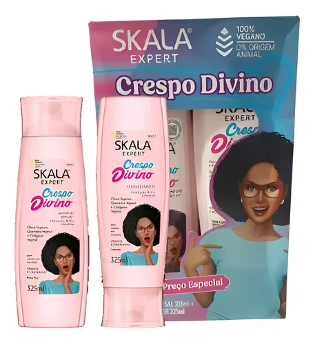 Skala Crespo Divino Kit Shampoo y Acondicionador Vegano Rulos Pelo