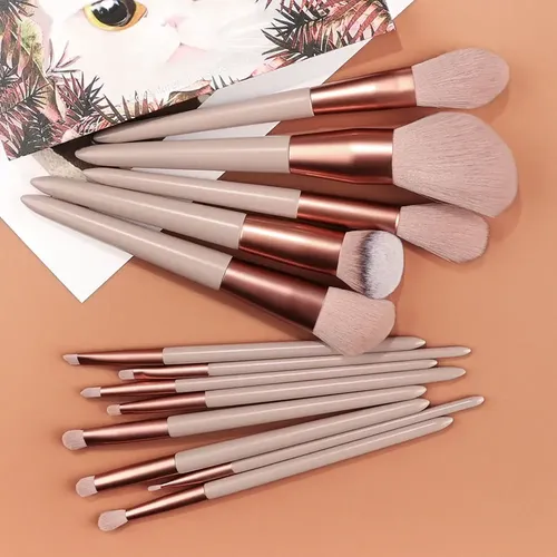 Set X13 Pinceles De Maquillaje Ojos Y Rostro