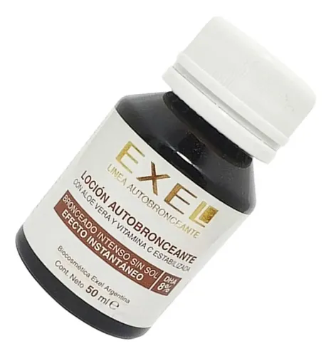 Loción Autobronceante 8% Con Color Piel Bronceado Exel X50ml