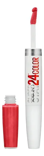 Labial Maybelline Super Stay 24 Color Larga Duración Acabado Mate Color Continuous coral
