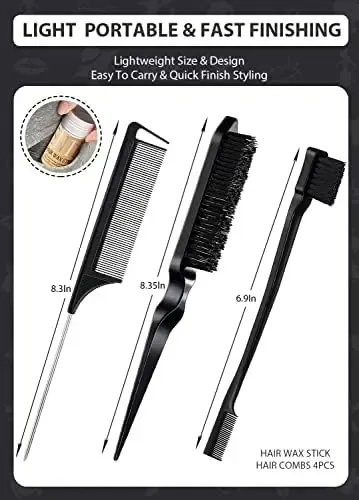 Barra De Cera Samnyte Para Peines De Cabello Y Peinado, 4 Un
