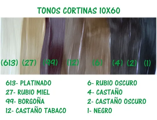 Cortinas Simil Pelo Natural 3 Capas 10x60cm Colores Fantasia