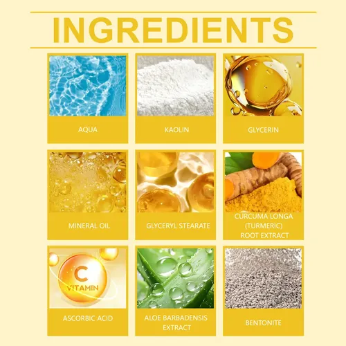 Mascarilla De Barro Con Vitamina C Y Cúrcuma Que Limpia Suav