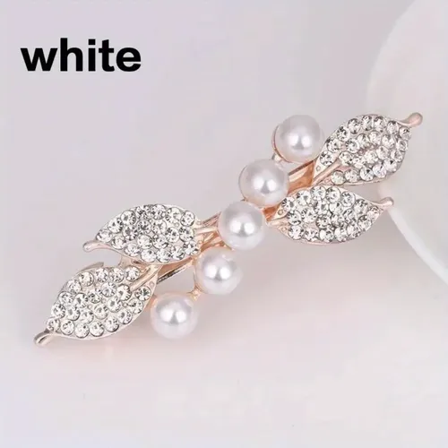 Broche De Pelo Con Lazo De Perlas Y Strass