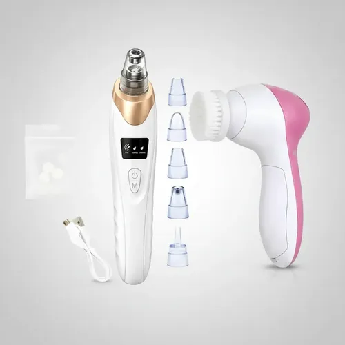 Kit Facial Puntos Negros Cepillo 5en1 Y Depiladora Facial