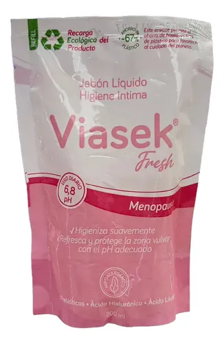 Viasek Fresh Jabon Liquido Intimo Ph 6.8 Refill 200ml