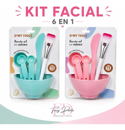 Kit Bowl Facial Para Mascarillas 6 En 1