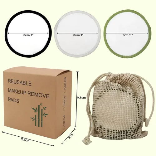 24 Pads Desmaquillantes Reutilizables, Algodones