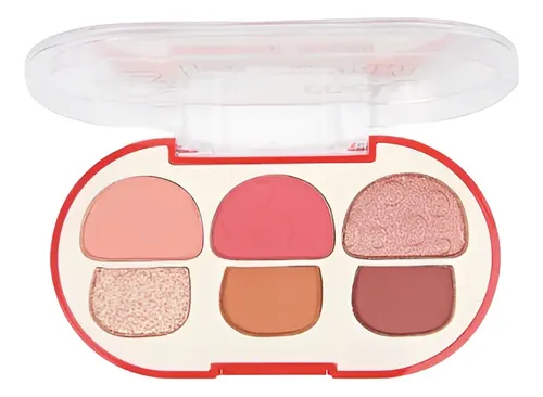 Paleta 6 Sombras Mushroom Mely Mate Shimmer Ojos Brillo