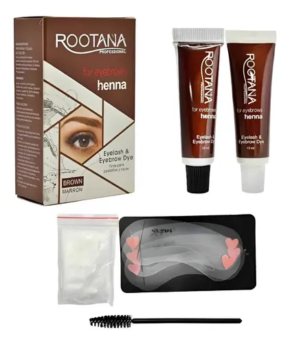 Kit Henna Rootana Cejas y Pestañas Marrón Claro con Perfilador