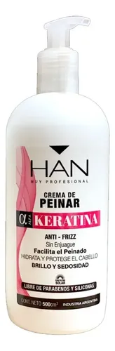 Han Crema Peinar Alfa Keratina Antifrizz 500g 500ml