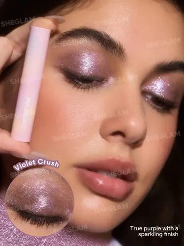 Sheglam Barra De Glaseado Crystal Jelly – Brillo Radiante Tono Del Maquillaje Violet Crush