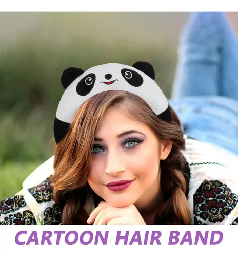 Diadema Pelo De Peluche Panda, Banda Cabello Niñas Y Mujeres