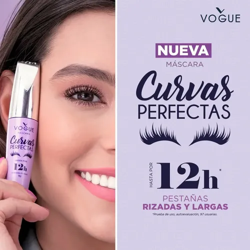 Máscara De Pestañas Vogue Curvas Perfectas Waterproof