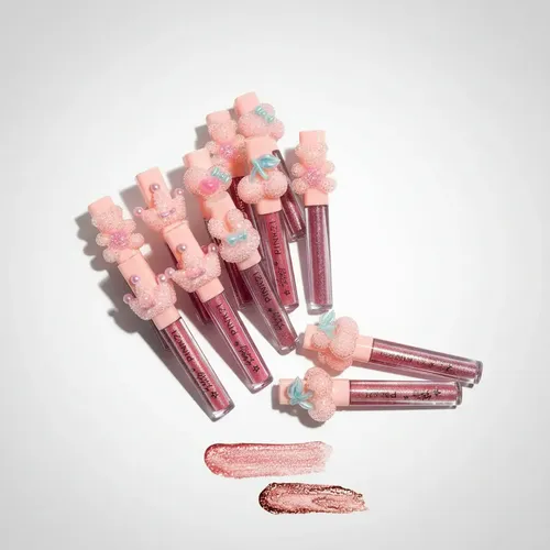 Labial Lip Gloss Diamond Con Glitter Hidratante De Pink 21