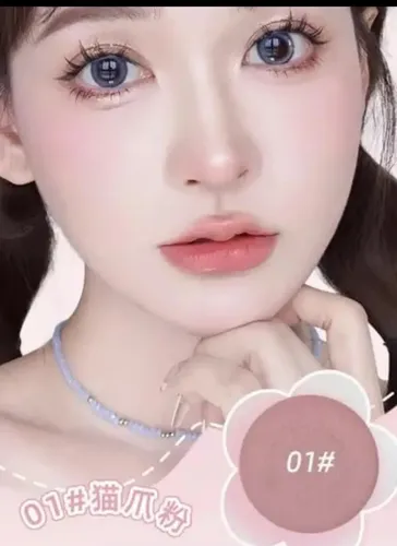 Rubor En Crema C/esponja Aplicadora Soft Glutinous Tono del maquillaje 01