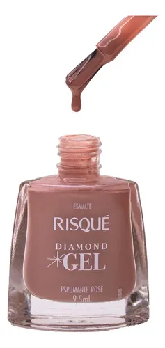 Esmalte Risque Diamond Gel 9,5ml Tonos Claro Blanco Camafeo