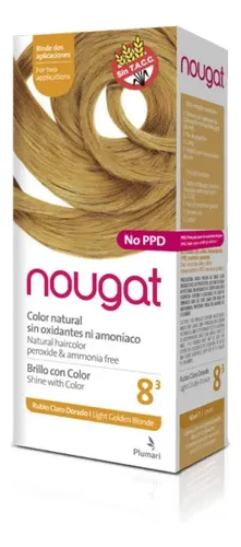 Tintura Semi Permanente Nougat 8.3 Rubio Claro Dorado Sin Amoníaco