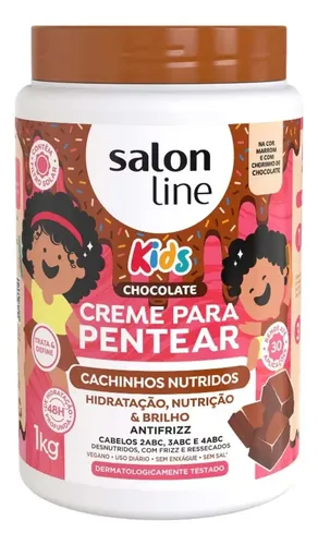 Salon Line Kids Crema Para Peinar Chocolate Hidratación 1kg