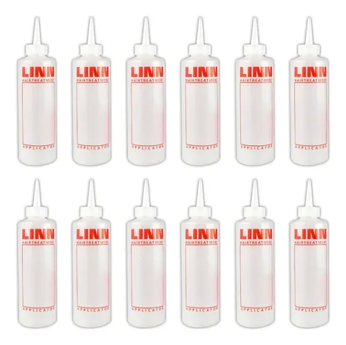 Pack X12 Aplicador De Tintura Plastico 200cc Linn W50 Tono Transparente