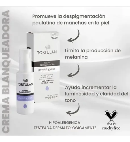 Crema Blanqueadora Facial Tortulan X 60g