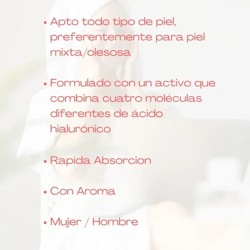 Crema Facial Hialuronico Y Serum Piel Mixta 4d Lidherma