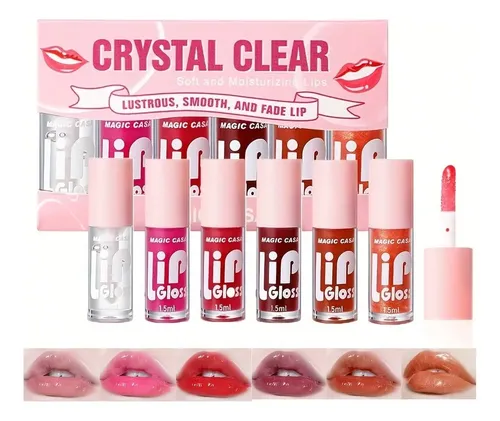 6-piece Moisturizing Lip Oil Set, For Glossy Lip Care
