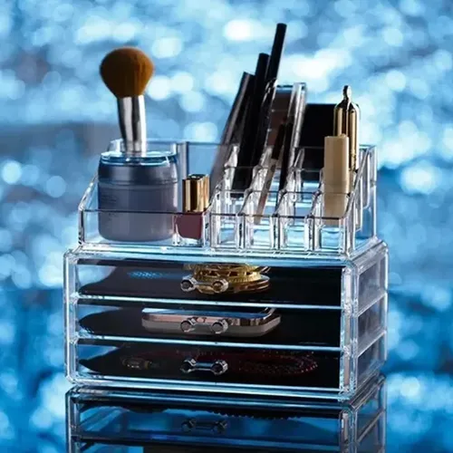 Organizador Maquillaje Cosméticos Acrilico Cajón X 3