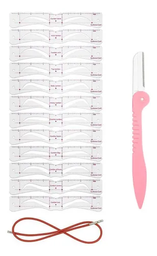 Plantilla Perfiladora De Cejas Sello Molde Maquillaje Kit De