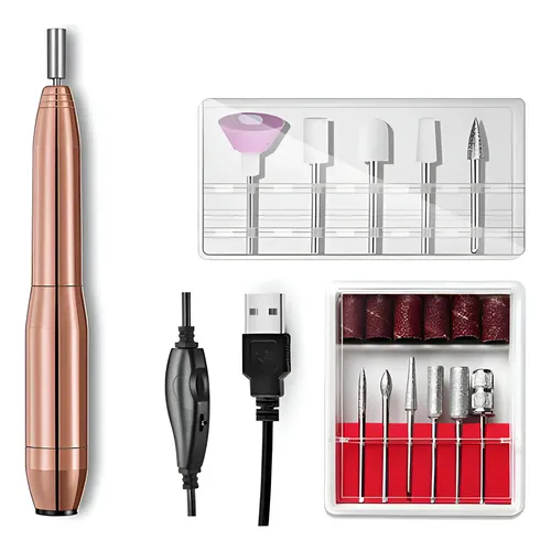 Kit De Lima Eléctrica Para Uñas Con Brocas Para Limar Y Quit