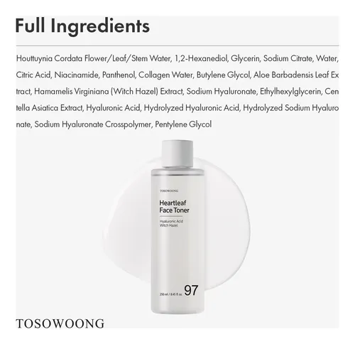 Heartleaf Face Toner With 970,200ppm Heartleaf Water,