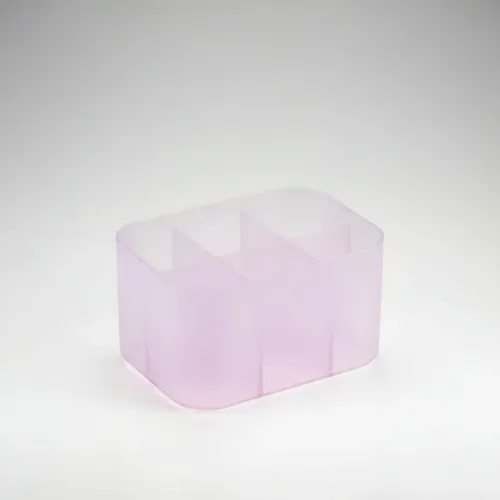 Porta Brochas Organizador Paris Night Pinceles Lima Manicura Blanco Rosa