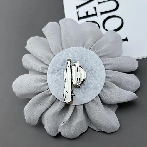3 Broche De Flores, Pinza Para El Pelo Con Flores, Gris