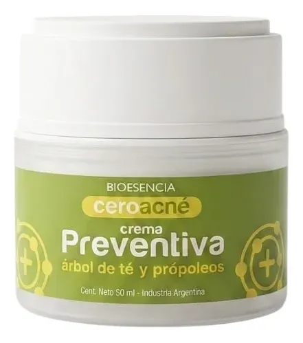 Crema Preventiva Cero Acné Bioesencia Arbol De Té Propóleos