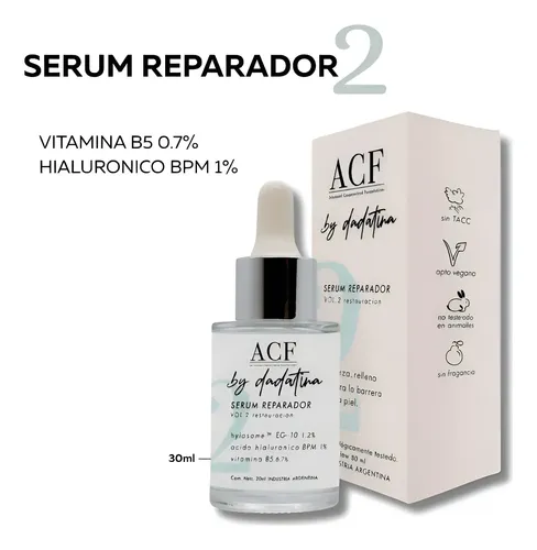 Serum Acf C/ Acido Hialuronico Vitamina Pentanol B5 Vol 2