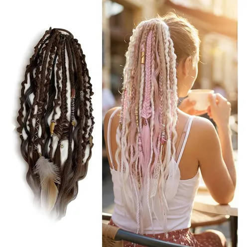 Cola De Caballo Elástica Dread, Extensiones De Cabello De