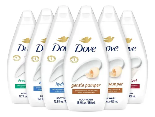 Jabón Líquido Corporal Dove Variedad 6 Unidades 500ml