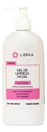 Libra Cosmética Gel Facial Limpieza Piel Sensible Pack de 5 x 500g Día/Noche