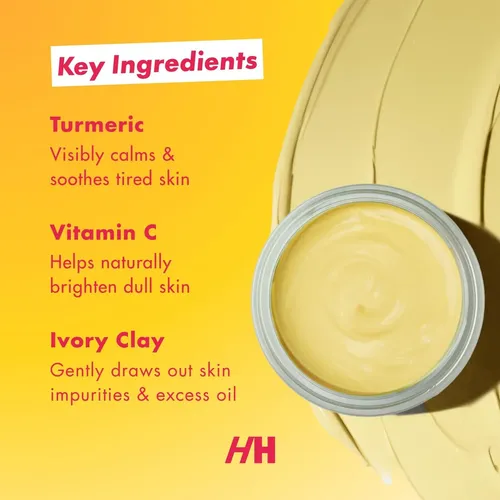 Mascarilla Facial De Arcilla De Cúrcuma Y Vitamina C
