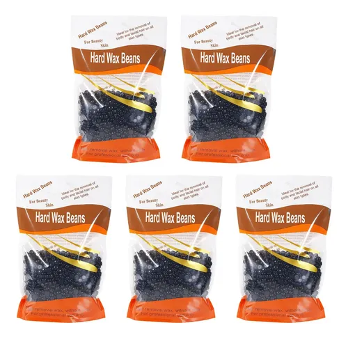 5x Frijoles Duros De Cera Dura Gráneos Suaves De Cera Negro