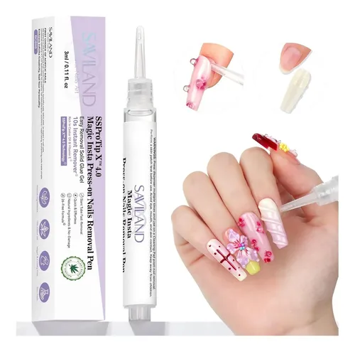 Removedor Pegamento Uñas Saviland Pen 10s Vit E