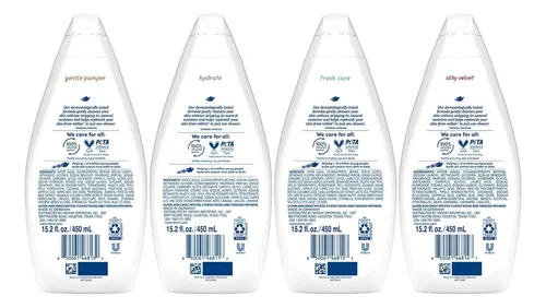 Jabón Líquido Corporal Dove Variedad 6 Unidades 500ml