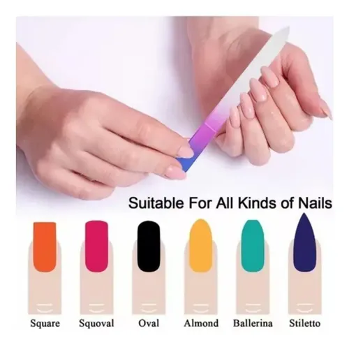 For Lima De Uñas R, 3 Cristales De Doble Cara, 3 Piezas