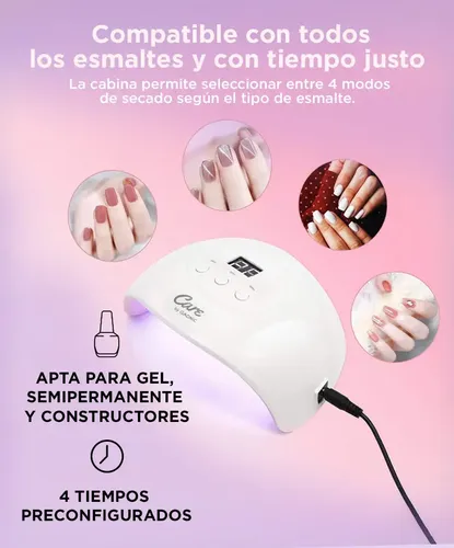 Cabina Para Uñas Gadnic Uv Led 18.8w Sensor Infrarrojo Pantalla Lcd Temporizador Base Desmontable