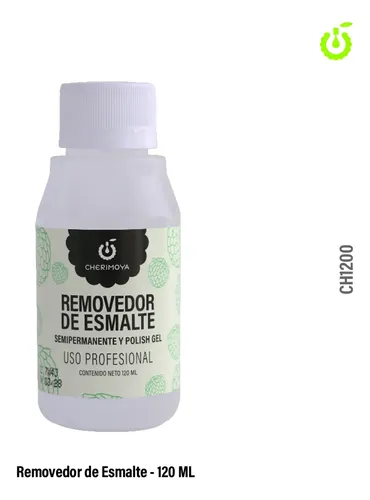 Removedor Quitaesmalte Semipermanente Cherimoya Uñas 120 Ml.