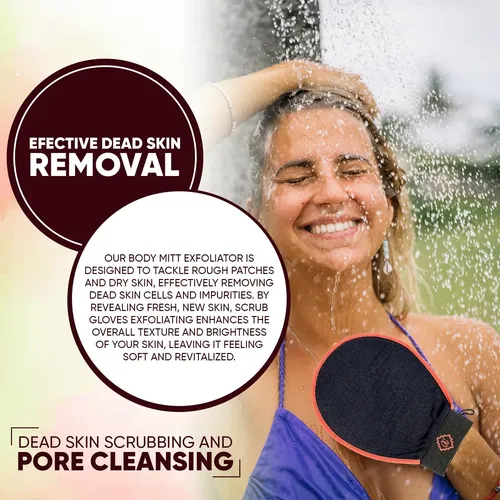 Guante Exfoliante Corporal Para Ducha Limpieza De Piel Muert